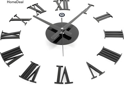 HomeDeal Analog 62 cm X 62 cm Wall Clock(Black, Without Glass, DIY Clocks)