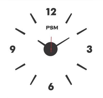 ZENOVIA Analog 61 cm X 61 cm Wall Clock(Black, Without Glass, DIY Clocks)