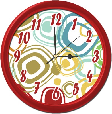 Lovely Collection Analog 20 cm X 20 cm Wall Clock(Multicolor, With Glass, Standard)