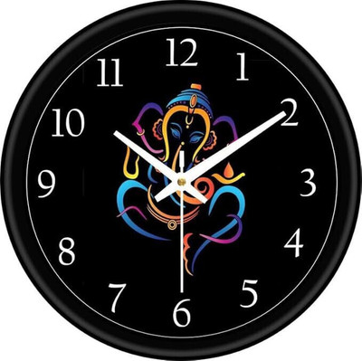 jv enterprises Analog 25.4 cm X 25.4 cm Wall Clock(Black, With Glass, Standard)