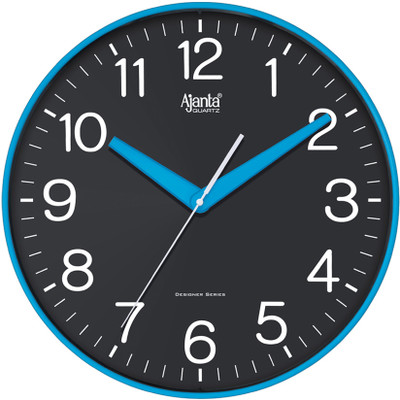 AJANTA Analog 35 cm X 35 cm Wall Clock(Blue, With Glass, Standard)