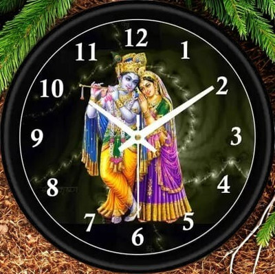 Aashish.Enterprises Analog 25 cm X 25 cm Wall Clock(Dark Blue, With Glass, Standard)