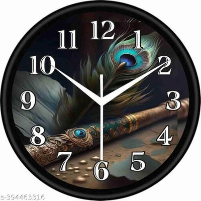 jv enterprises Analog 25.4 cm X 25.4 cm Wall Clock(Black, With Glass, Standard)