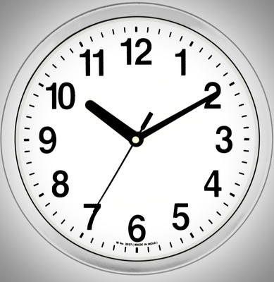 Gangaram creation Analog 21 cm X 21 cm Wall Clock(White, With Glass, Standard)