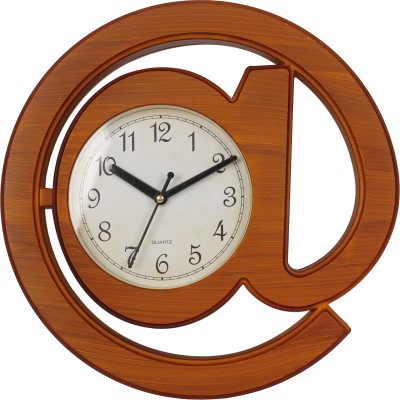 Sigaram Analog 32 cm X 32 cm Wall Clock(Orange, With Glass, Standard)