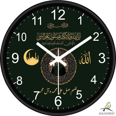 GOLDCREST Analog 25 cm X 25 cm Wall Clock(Black, With Glass, Standard)
