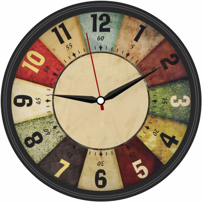 AVAIL Analog 26 cm X 26 cm Wall Clock(Black, With Glass, Standard)
