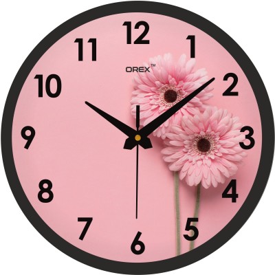 OREX Analog 30 cm X 30 cm Wall Clock(Black, With Glass, Standard)