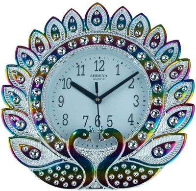 Tanishka Analog 10 cm X 18 cm Wall Clock(Black, With Glass, Standard)