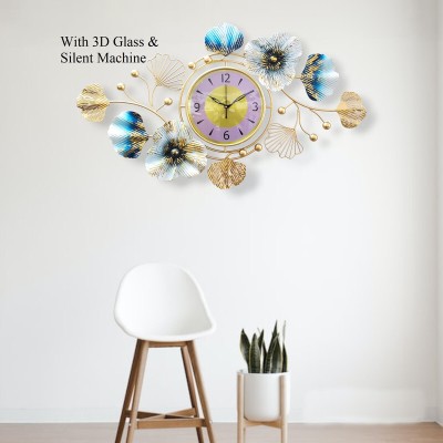 Am Home Décor Analog 48 cm X 50 cm Wall Clock(Grey, Without Glass, Standard)