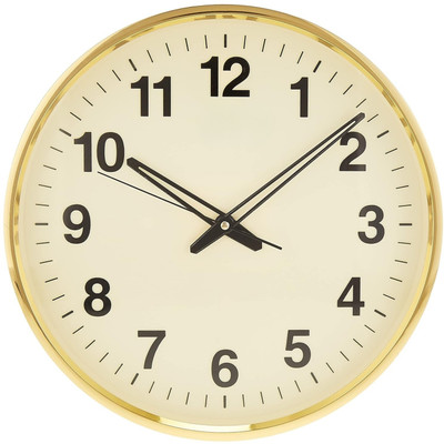 vinod creation Analog 20.3 cm X 20.3 cm Wall Clock(Gold, With Glass, Standard)