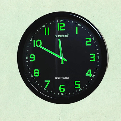 chauhan traders Analog-Digital 30 cm X 30 cm Wall Clock(Black, With Glass, Standard)