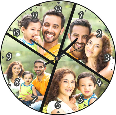 NET DATA EXPRESS Analog 30 cm X 30 cm Wall Clock(Multicolor, Without Glass, Standard)