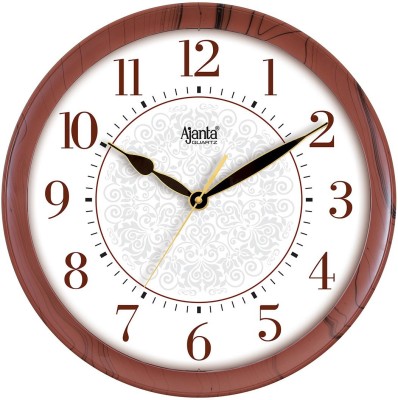 AJANTA Analog 34 cm X 34 cm Wall Clock(Brown, With Glass, Standard)