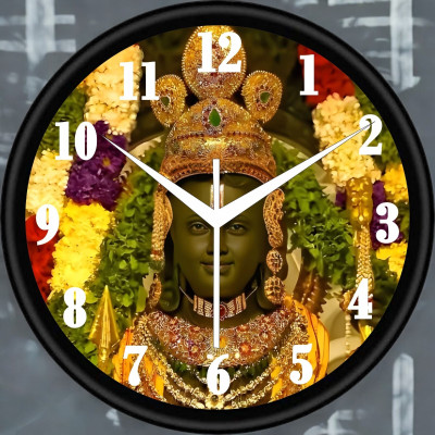 Aashish.Enterprises Analog 25 cm X 25 cm Wall Clock(Black, With Glass, Standard)