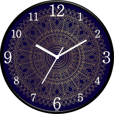 IIK Collection Analog 28 cm X 28 cm Wall Clock(Black, With Glass, Standard)