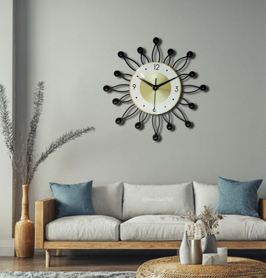 MSK Analog 40 cm X 40 cm Wall Clock(Black, Without Glass, Standard)