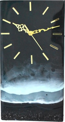 Dwelling Store Analog 17 cm X 23 cm Wall Clock(Black, Without Glass, Standard)