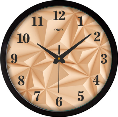 OREX Analog 30.5 cm X 30.5 cm Wall Clock(Black, With Glass, Standard)