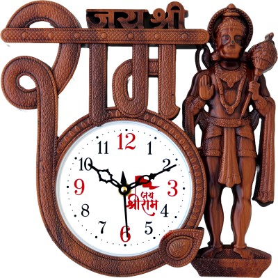 setu creation Analog 22 cm X 22 cm Wall Clock(Brown, With Glass, Standard)