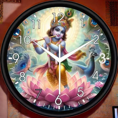 Ujjawal enterprise Analog 25 cm X 25 cm Wall Clock(Multicolor, With Glass, Standard)