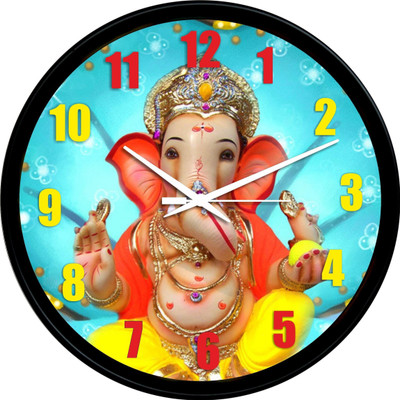 mmrymakerz Analog 16 cm X 16 cm Wall Clock(Multicolor, With Glass, Standard)