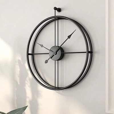 The Healing Store Analog 50 cm X 55 cm Wall Clock(Black, Without Glass, Standard)