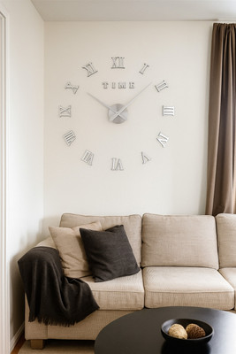 Moda Bay Analog 70 cm X 70 cm Wall Clock(Silver, Without Glass, DIY Clocks)