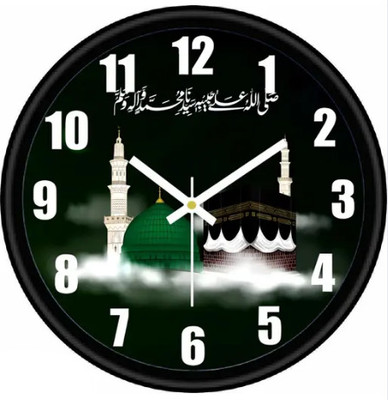 ridu creation Analog 26 cm X 26 cm Wall Clock(Black, With Glass, Standard)
