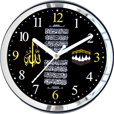 Gangaram creation Analog 21 cm X 21 cm Wall Clock(Silver, With Glass, Standard)