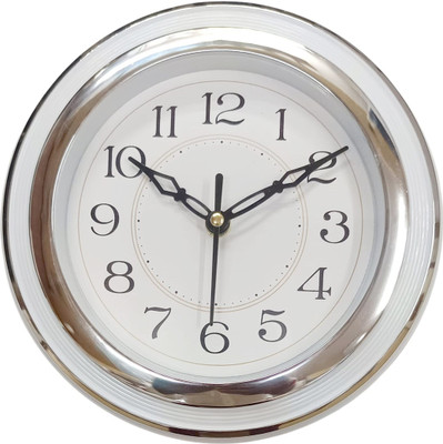 arritam Analog 20 cm X 20 cm Wall Clock(Silver, With Glass, Standard)