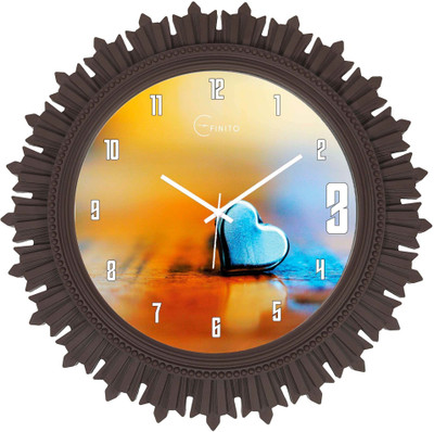 Efinito Analog 44 cm X 44 cm Wall Clock(Multicolor, With Glass, Standard)