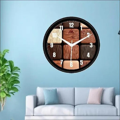 Aashish.Enterprises Analog 25 cm X 25 cm Wall Clock(Grey, With Glass, Standard)