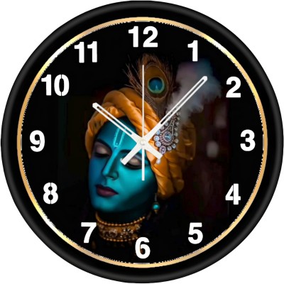 Bilonia creation Analog 25 cm X 25 cm Wall Clock(Black, With Glass, Standard)