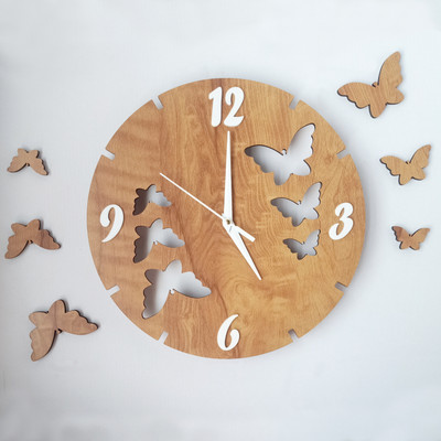 Dashing Analog 30.5 cm X 30.5 cm Wall Clock(Brown, Without Glass, DIY Clocks)