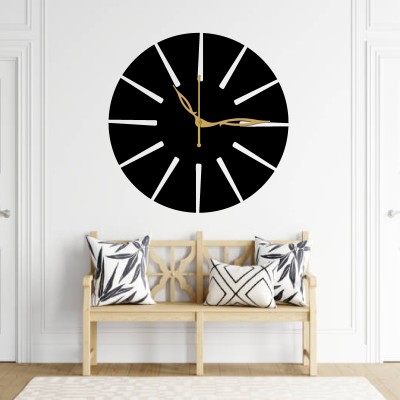 leax Analog 25 cm X 25 cm Wall Clock(Black, Without Glass, Standard)