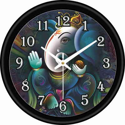 SAGAR HANDICRAFT Analog 30 cm X 30 cm Wall Clock(Multicolor, With Glass, Standard)