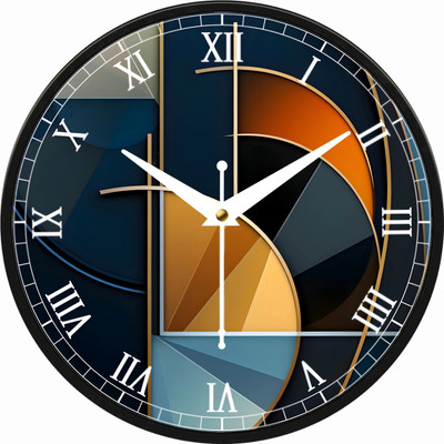 PR Craft Analog 25 cm X 25 cm Wall Clock(Multicolor, With Glass, Standard)