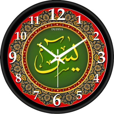 dudiya creation Analog 25 cm X 25 cm Wall Clock(Black, With Glass, Standard)