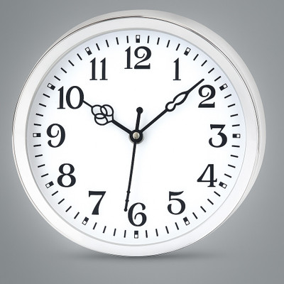 Ava creation Analog 21 cm X 21 cm Wall Clock(White, With Glass, Standard)