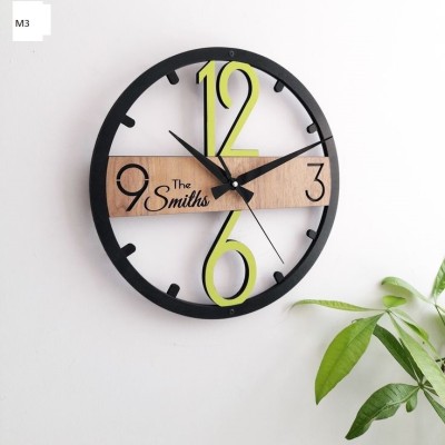 CHIWAY Analog 30 cm X 30 cm Wall Clock(Multicolor, Without Glass, Standard)