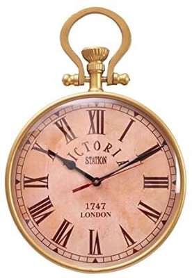 Nutts Analog Brass Clock