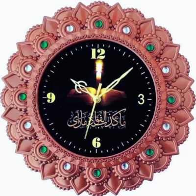 Tanishka Analog 24 cm X 24 cm Wall Clock(Beige, With Glass, Standard)