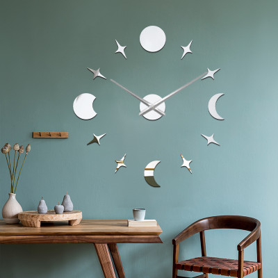 Moda Bay Analog 70 cm X 70 cm Wall Clock(Silver, Without Glass, DIY Clocks)