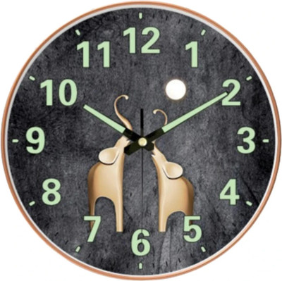 WHISKET Analog 30 cm X 30 cm Wall Clock(Grey, Black, With Glass, Standard)