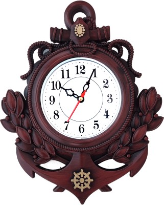 BIG BANG CREATIONS Analog 31 cm X 24 cm Wall Clock(Maroon, With Glass, Standard)