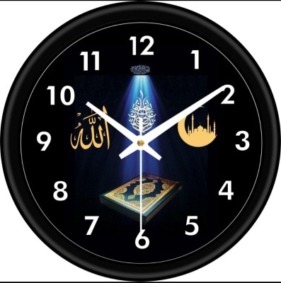 Shree Shyam Analog-Digital 26 cm X 26 cm Wall Clock(Black, With Glass, Standard)