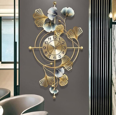Decofuriq Analog 70 cm X 35 cm Wall Clock(Multicolor, Without Glass, Standard)