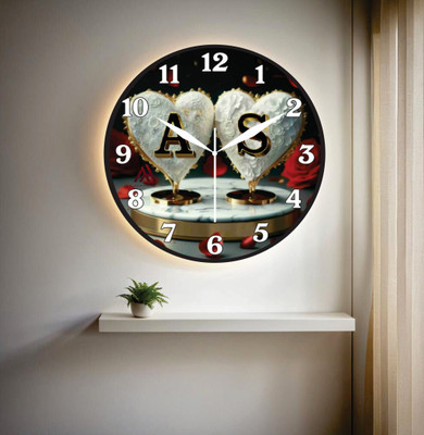 Aashish.Enterprises Analog 25 cm X 25 cm Wall Clock(Black, With Glass, Standard)