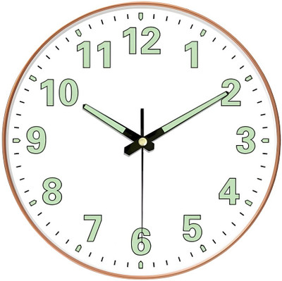 GINOYABROTHERS Analog 29.5 cm X 29.5 cm Wall Clock(White, With Glass, Standard)